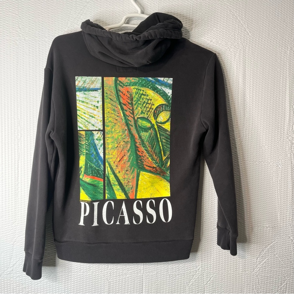 Hollister Picasso Relaxed Fit Pullover Hoodie With Hand Pockets Size S